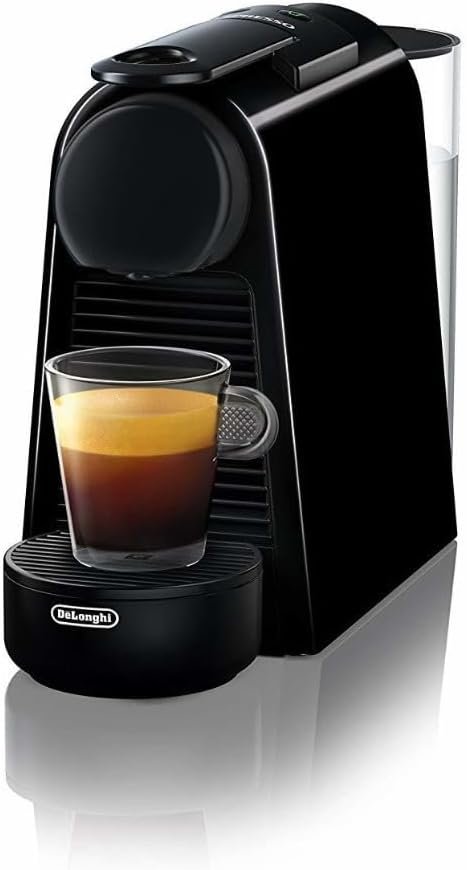 Nespresso Essenza Mini Coffee and Espresso Machine by De’Longhi, 1150 watts, 110ml, Black | Piano black compact espresso machine with 19 bar pressure, 25 second heat-up and 2 programmable cup sizes: Espresso, Lungo.