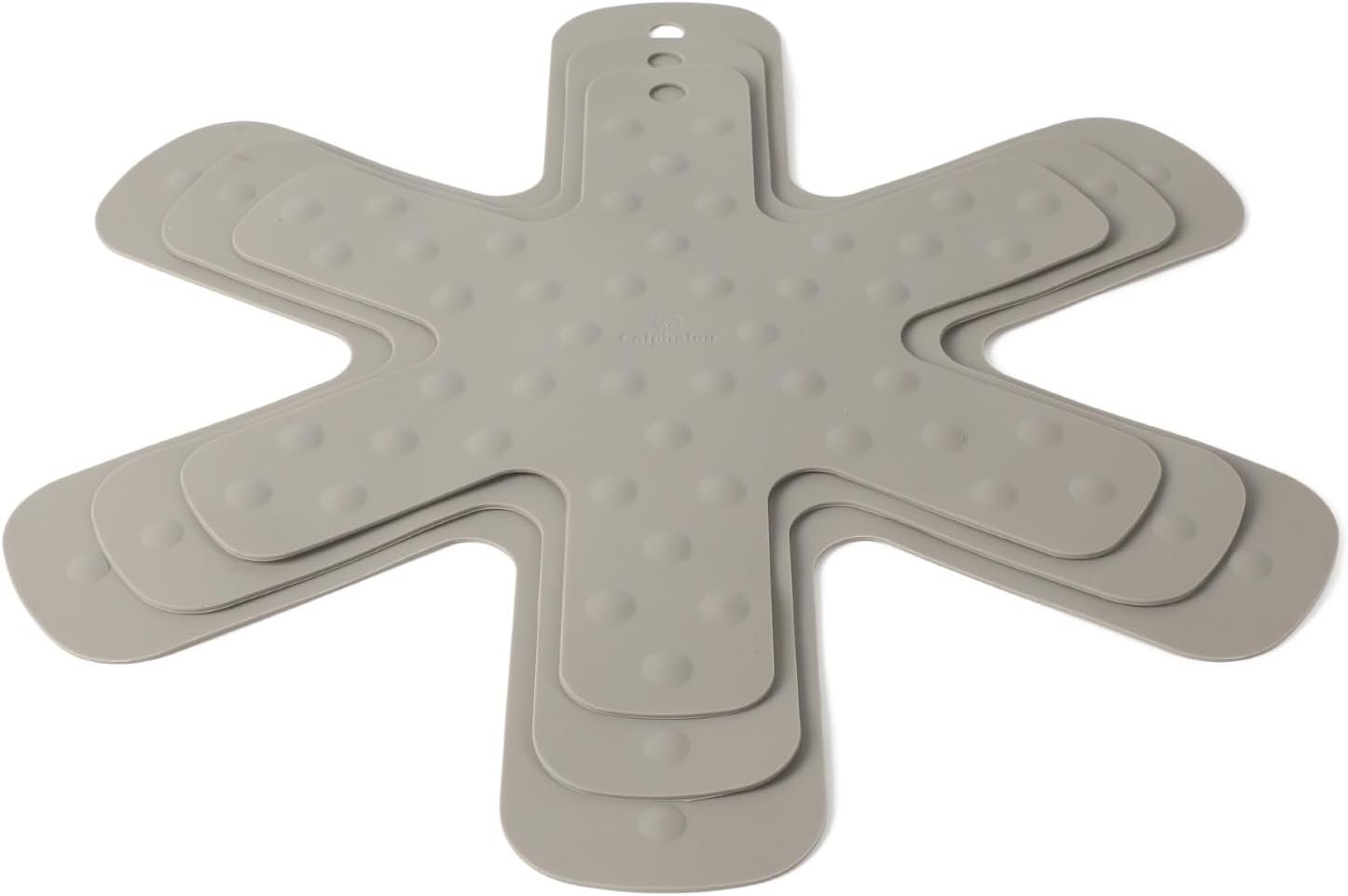Calphalon Prime Trivet Set, 3-Piece Silicone Trivets, Pan Protectors, High-Heat Resistant Non-Slip Cookware Protectors for Countertop Protection and Cookware Stacking, Taupe