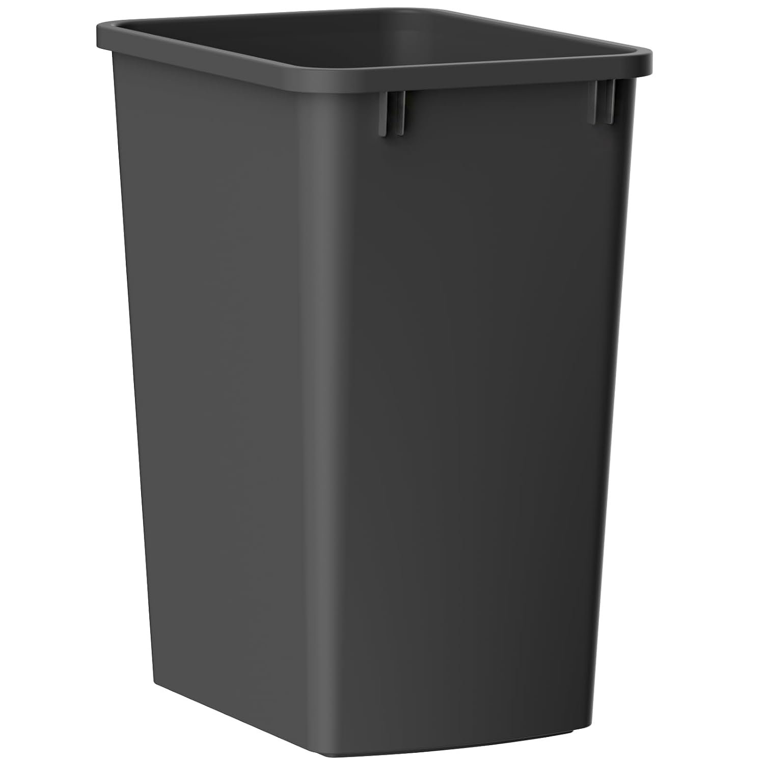 35 Quart Plastic Trash Can, Black Under Cabinet Garbage Can, 1-Pack | Wide-open Top Design, 9-Gallons Slim Trash Can for Kitchen Bedroom Office Bathroom Under Sink,Easy to Clean, Black