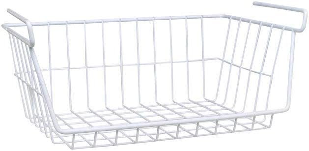Whitmor White Wire Shelf Basket