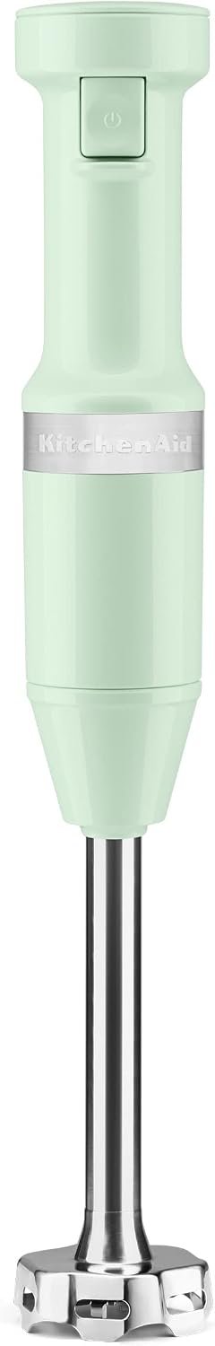 KitchenAid Variable Speed Corded Hand Blender, KHBV53, Pistachio | Removable 8″ Blending Arm, Blending Jar with Lid, BPA-Free Material, Blends Smoothies, Shakes, Soups