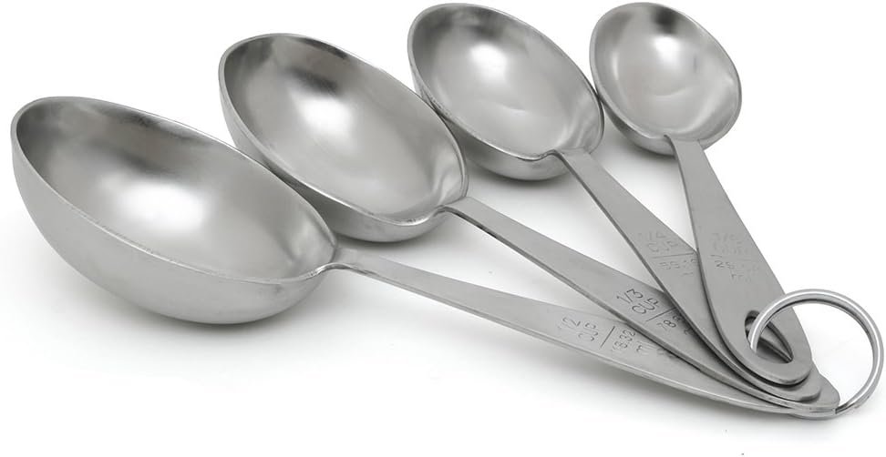 Lindy’s MPC4 4-Piece Stainless Steel Measuring Scoop Set,Silver, 9 inches long