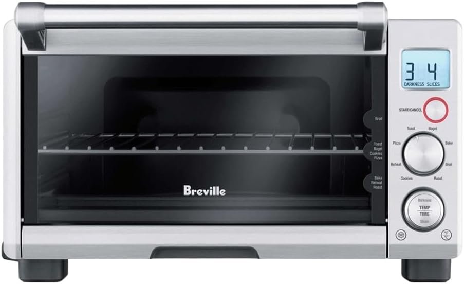 Breville BOV650XL Compact Smart Oven, Brushed Stainless Steel | Evenly bake, toast, broil and more with this versatile small countertop oven and toaster offering 8 cooking functions