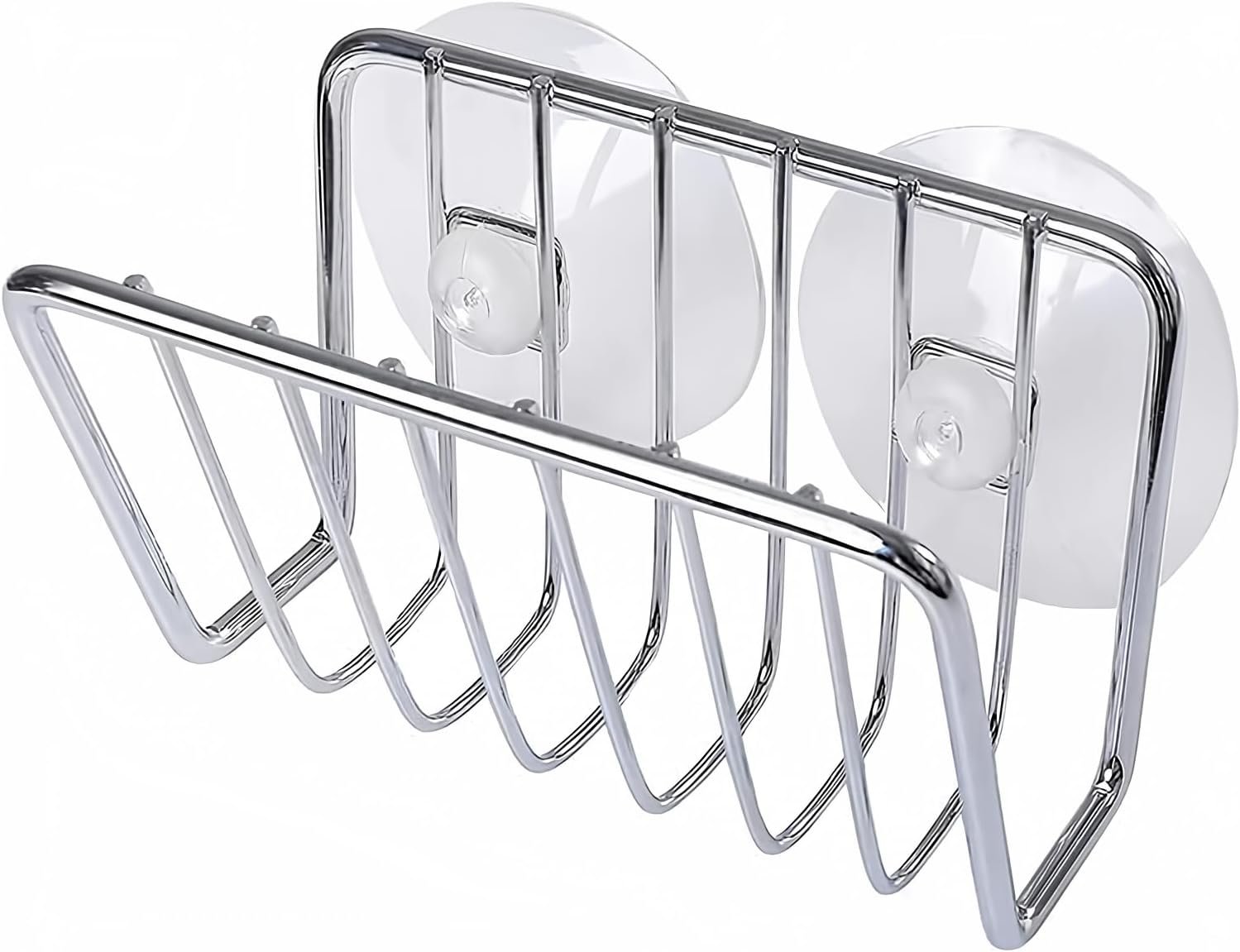 Toplife Sponge Holder for Kitchen Sink, Stainless Steel Suction Cup Sponge Caddy – Silver