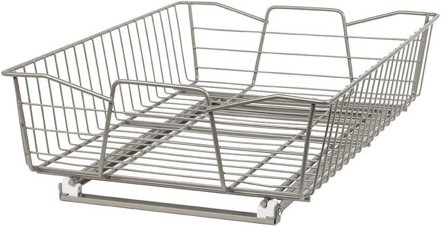 ClosetMaid 14 in. Pull Out Cabinet Organizer, Heavy Duty, Slide Out Pantry Shelves Drawers for Kitchen, Bathroom, Nickel