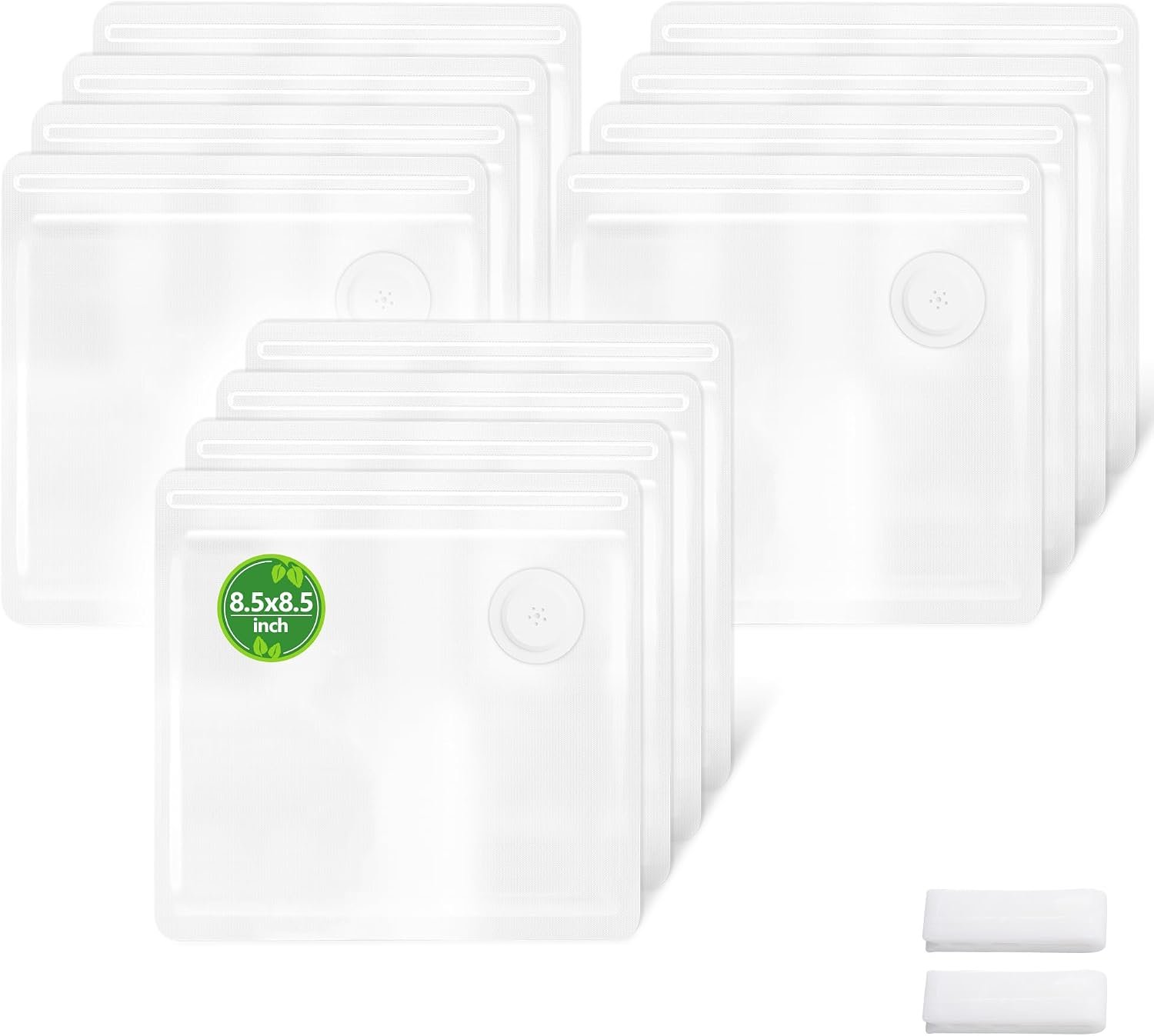 FIRAWER Reusable Vacuum Sealer Bags – BPA-Free, Leakproof Food Storage Bags for Sous Vide, Freezer & Meal Prep | Compatible with Most Vacuum Sealers (8.5 * 8.5in Bags 12Pcs)