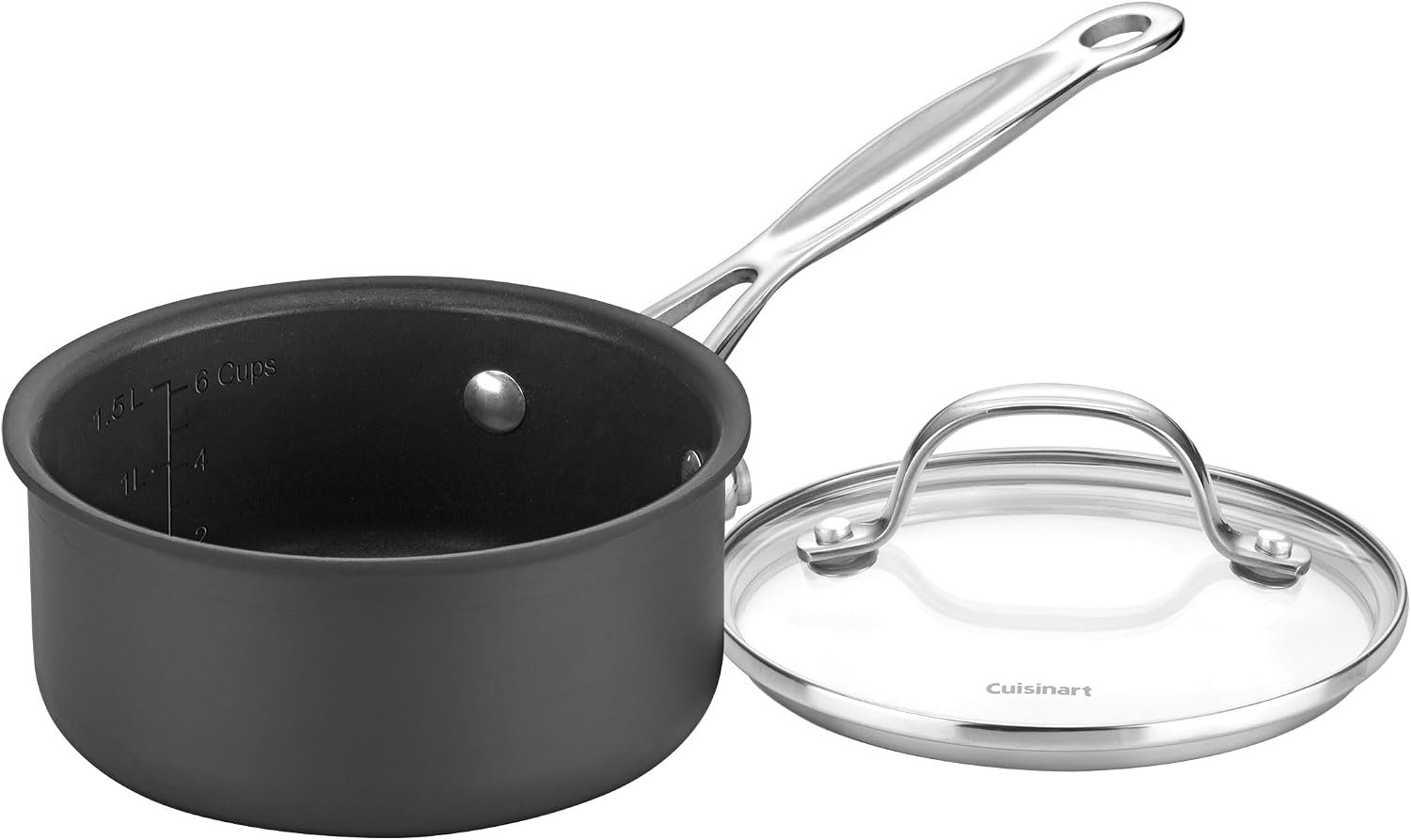Cuisinart Chef’s Classic 2 Quart PURELYCERAMIC™ Non-Stick PFAS-Free Hard Anodized Saucepan, 619C-18