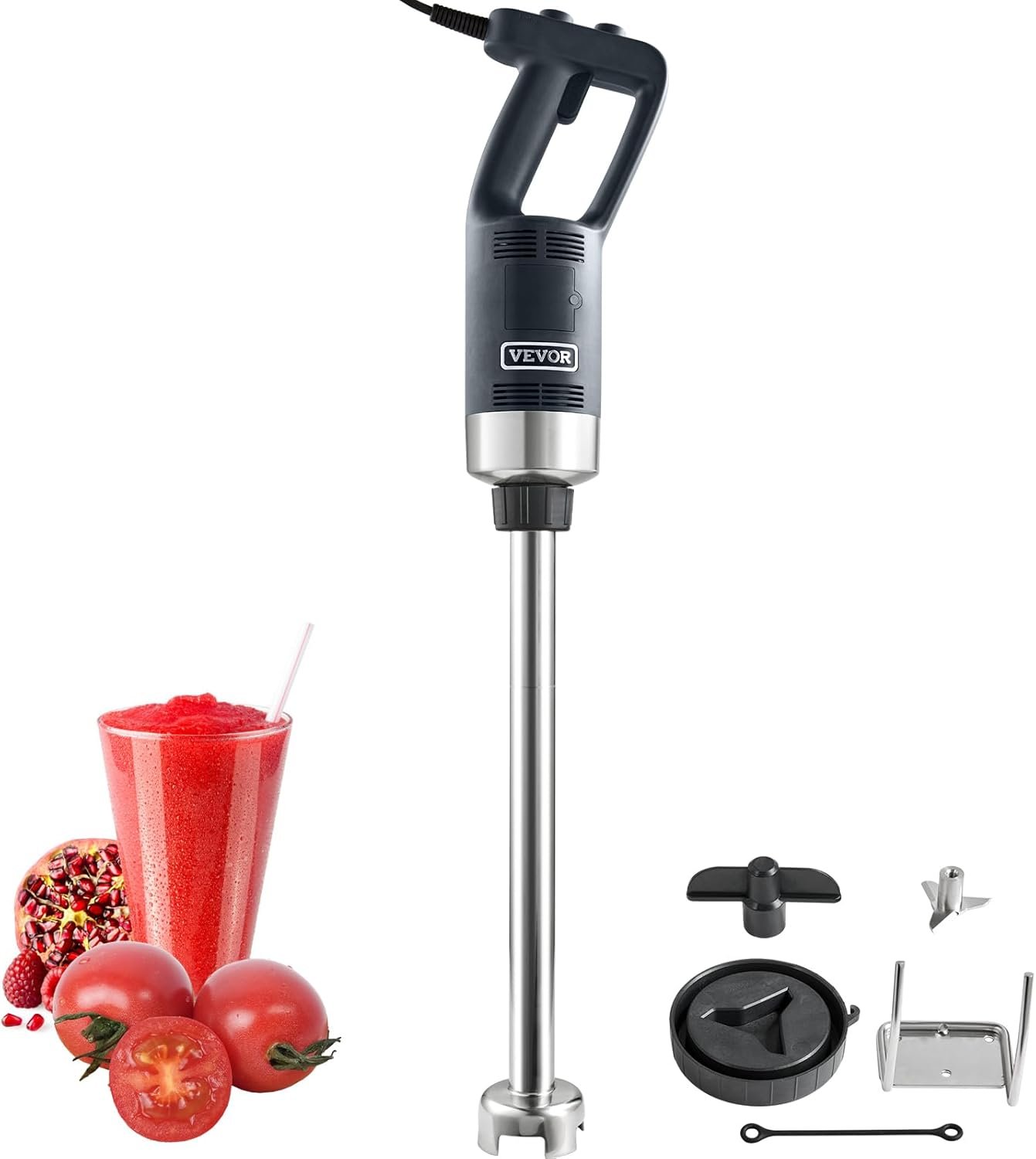 VEVOR Commercial Immersion Blender, 500 Watt 20Inch Heavy Duty Hand Mixer, Variable Speed Mixer with 304 Stainless Steel Blade, Multi-Purpose Portable Mixer for Soup, Smoothie, Puree, Baby Food | Variable Speed Stick Machine with 304 Stainless Steel Blade, Multi-Purpose Portable for Soup, Smoothie, Puree, Baby Food