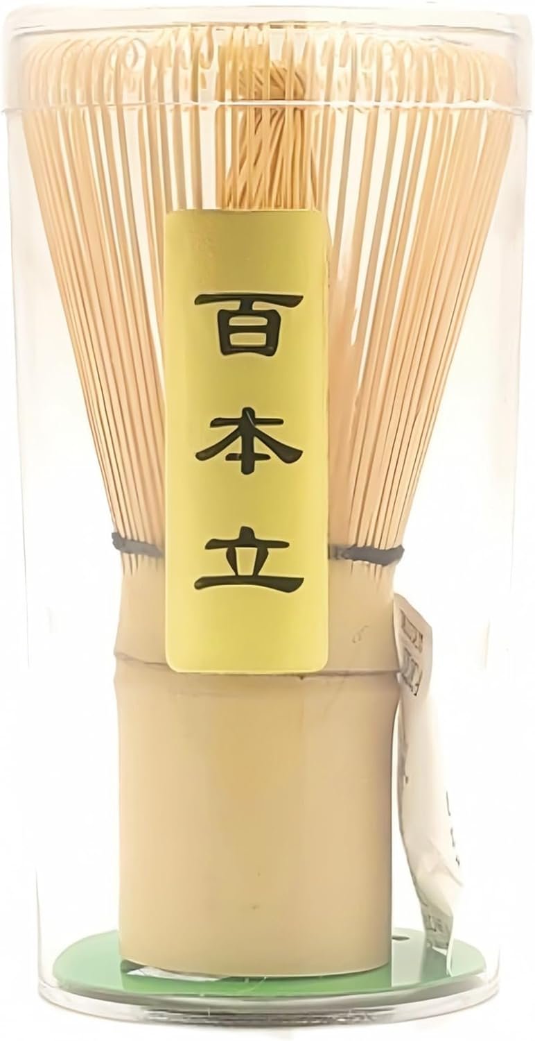 Matcha Whisk – Bamboo Whisk for Matcha Powder, Handcrafted Organic Traditional Japanese Chasen, 100-Prong Matcha Stirrer Wisk Mixer Brush for Authentic Tea Preparation