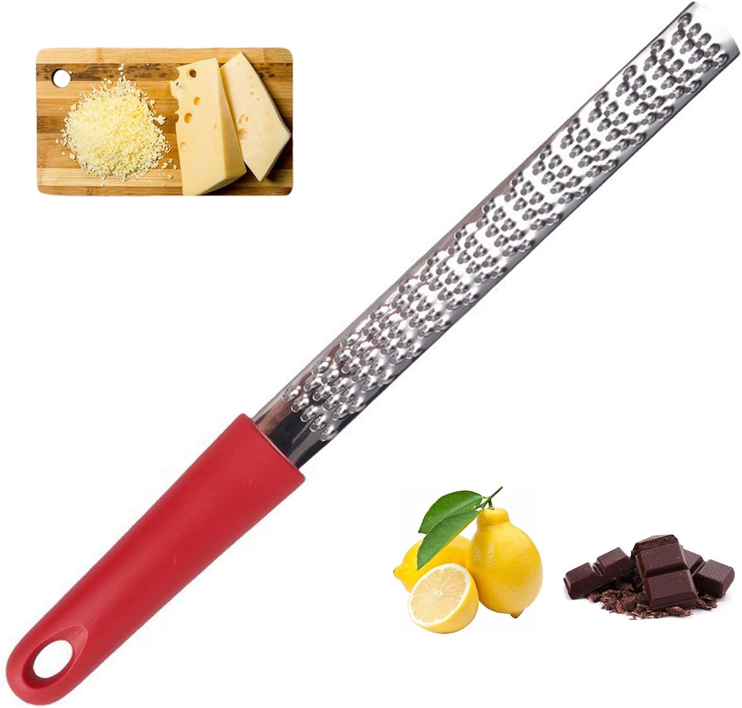 Zester Grater,Lemon Zester Grater Tool with Handle Cheese Garlic Grater