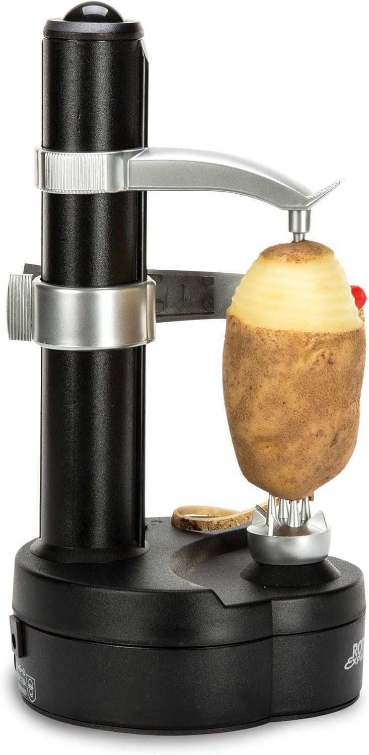 Starfrit Rotato Express Electric Peeler – 2 Spare Blades – Safe & Easy to Use – Effortlessly Peels Vegetables and Fruit