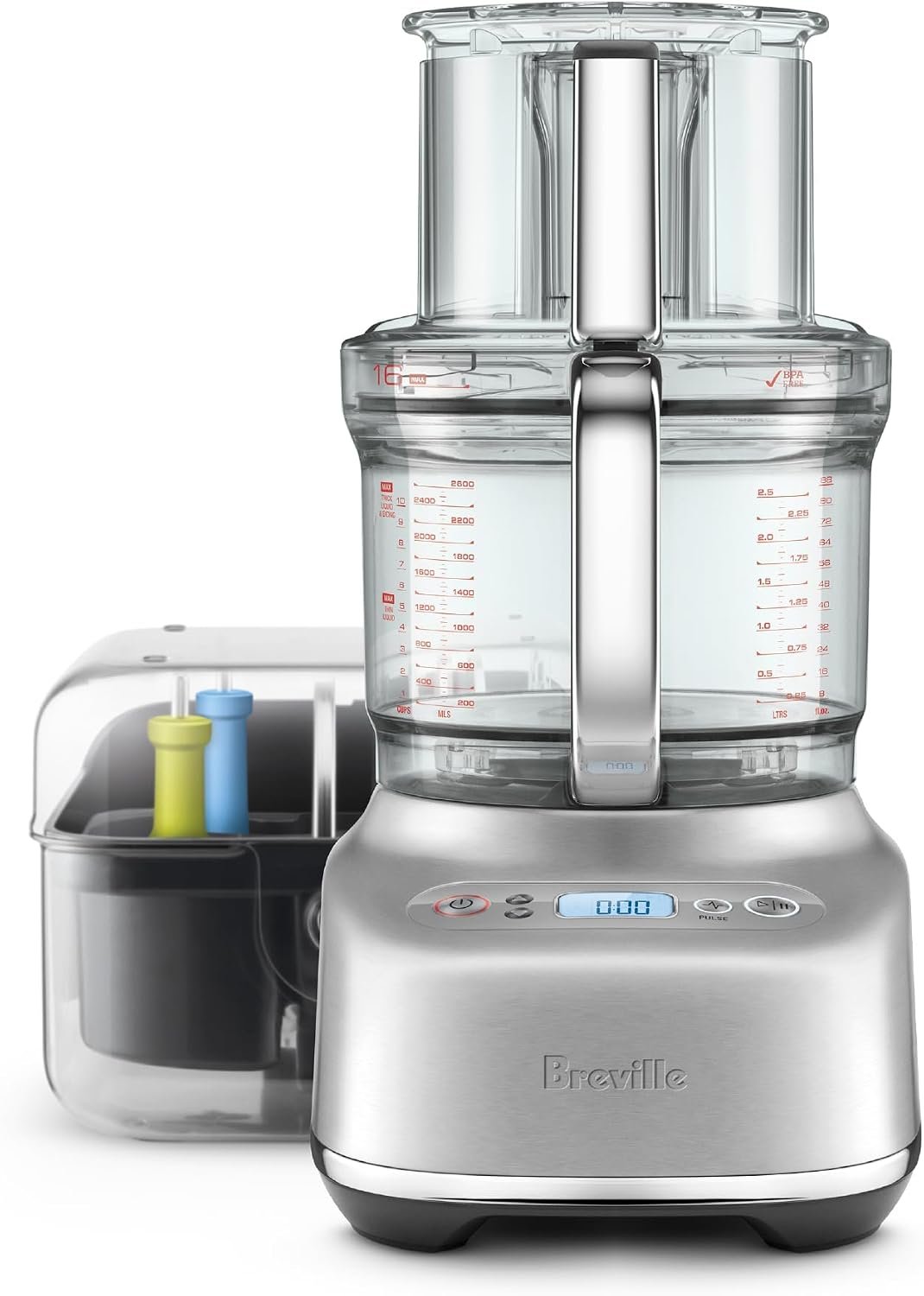 Breville BFP810 Sous Chef 16 Cup Food Processor, Brushed Stainless Steel | Effortlessly chop, slice and shred large batches with precision for meal prep and entertaining | 16 cup capacity