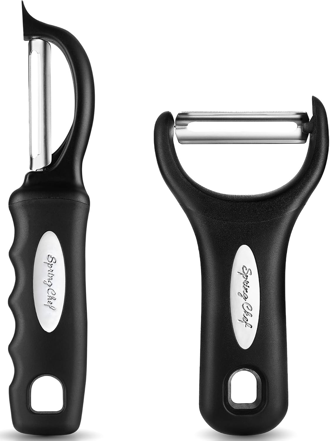 Spring Chef Swivel Vegetable Peeler & Y Potato Peeler w/Soft Grip Handles | Apple Peelers with Ultra Sharp Stainless Steel Blades, Multifunctional Peelers for Kitchen, Perfect for Carrot, Veggie, Fruit