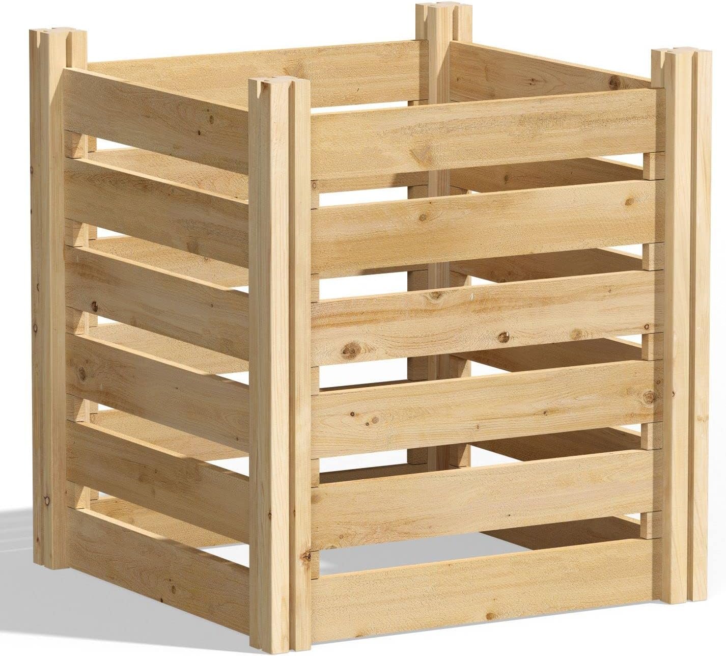 Premium Cedar Wood Composter, 24″ W x 24″ L x 31″ H (3/4″ Thick) / 77.3 Gallons – Made in USA with North American Cedar