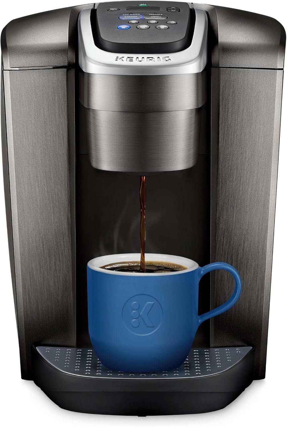 Keurig K-Elite Single Serve K-Cup Pod Coffee Maker, with Strength and Temperature Control, Iced Coffee Capability, 8 to 12oz Brew Size, Programmable, Brushed Slate | Strength, Temperature Control, Iced Coffee Capability, 8 to 12oz Brew Size, Programmable