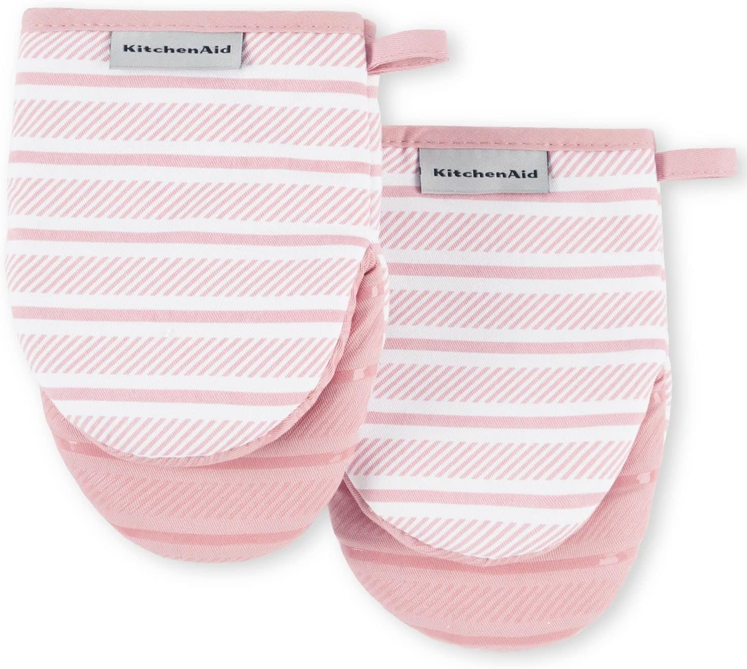 KitchenAid Albany Mini Oven Mitt 2-Pack Set, Dried Rose, 5.5″x8″
