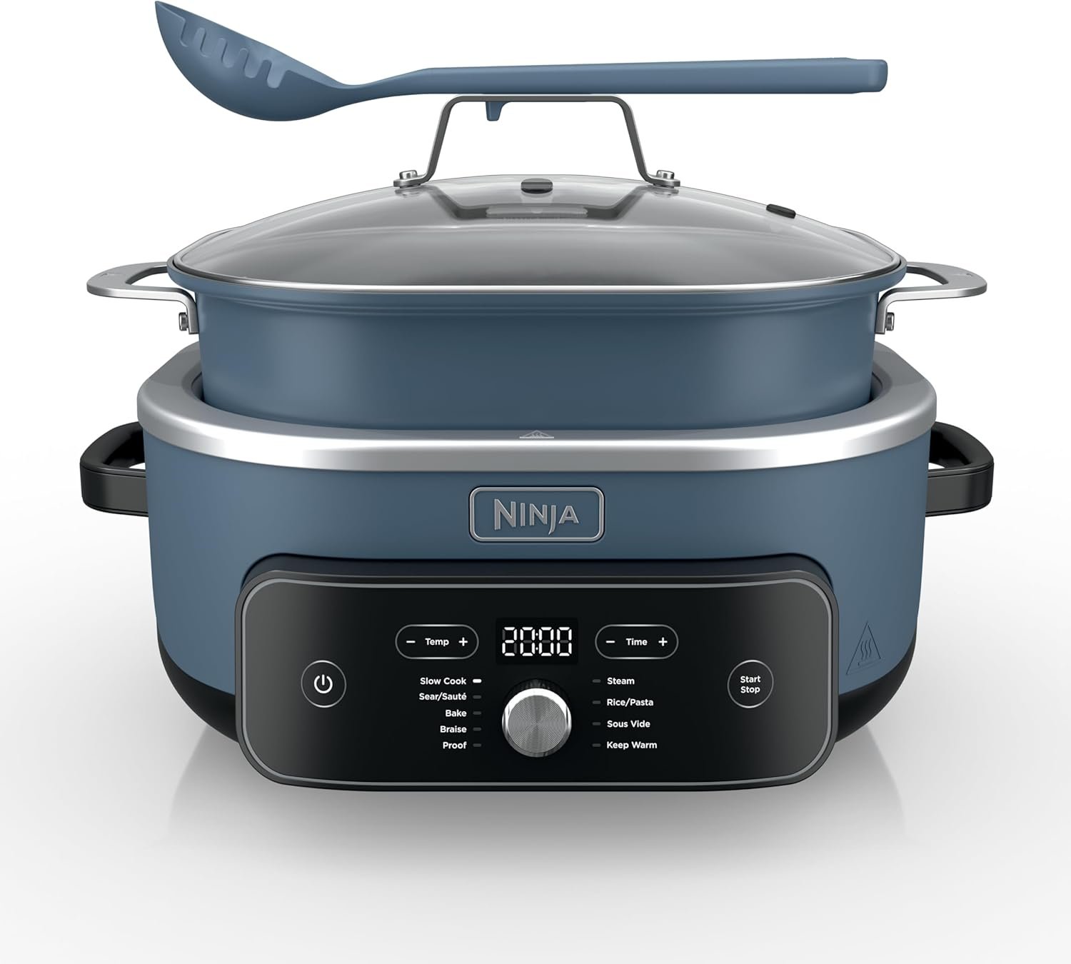 Ninja® PossibleCooker™ PRO Plus, 8.5-qt, Blue Macaron, MC2001 | 9-in-1 replaces 16 tools, 1400W, Slow Cook, Sear, Sauté, Proof, Pasta/Rice, oven-safe ceramic pot, cooker-to-oven-to-table.
