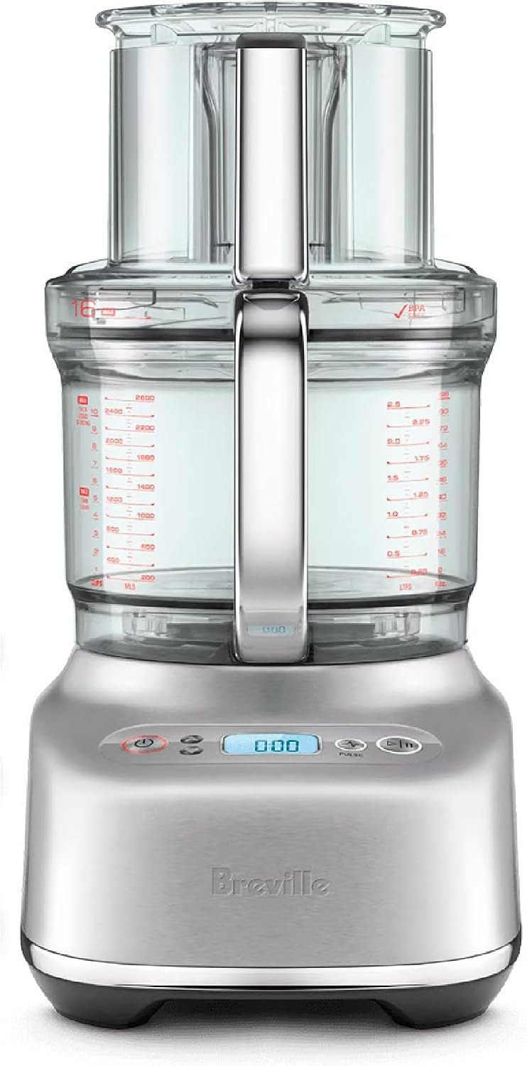 Breville BFP838 Paradice 16 Processor and Dicer, Brushed Stainless Steel | Slice, shred and dice veggies faster with a large one|step dicing kit designed for effortless meal prep | 16 cup capacity