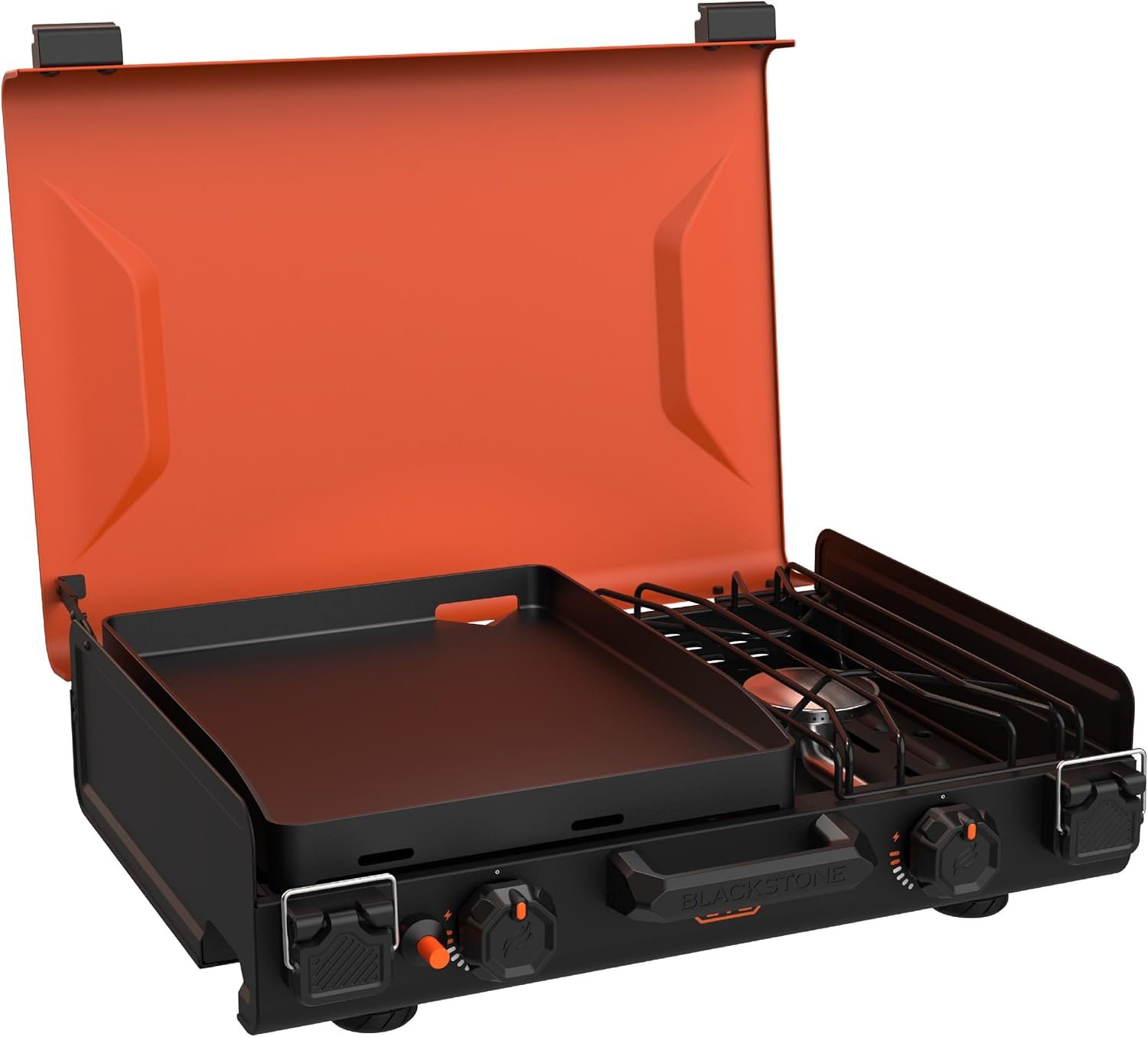 Blackstone 2364 12″ x 14″ Camping Griddle with Side Burner | Side Burner, Latches, Leveling Feet, Portable