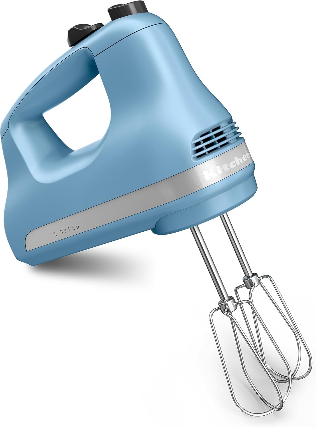 KitchenAid 5 Ultra Power Speed Hand Mixer, KHM512, Blue Velvet | 5 Speeds, Lockable swivel cord, Turbo Beaters, Easy release button, Dishwasher-safe beaters
