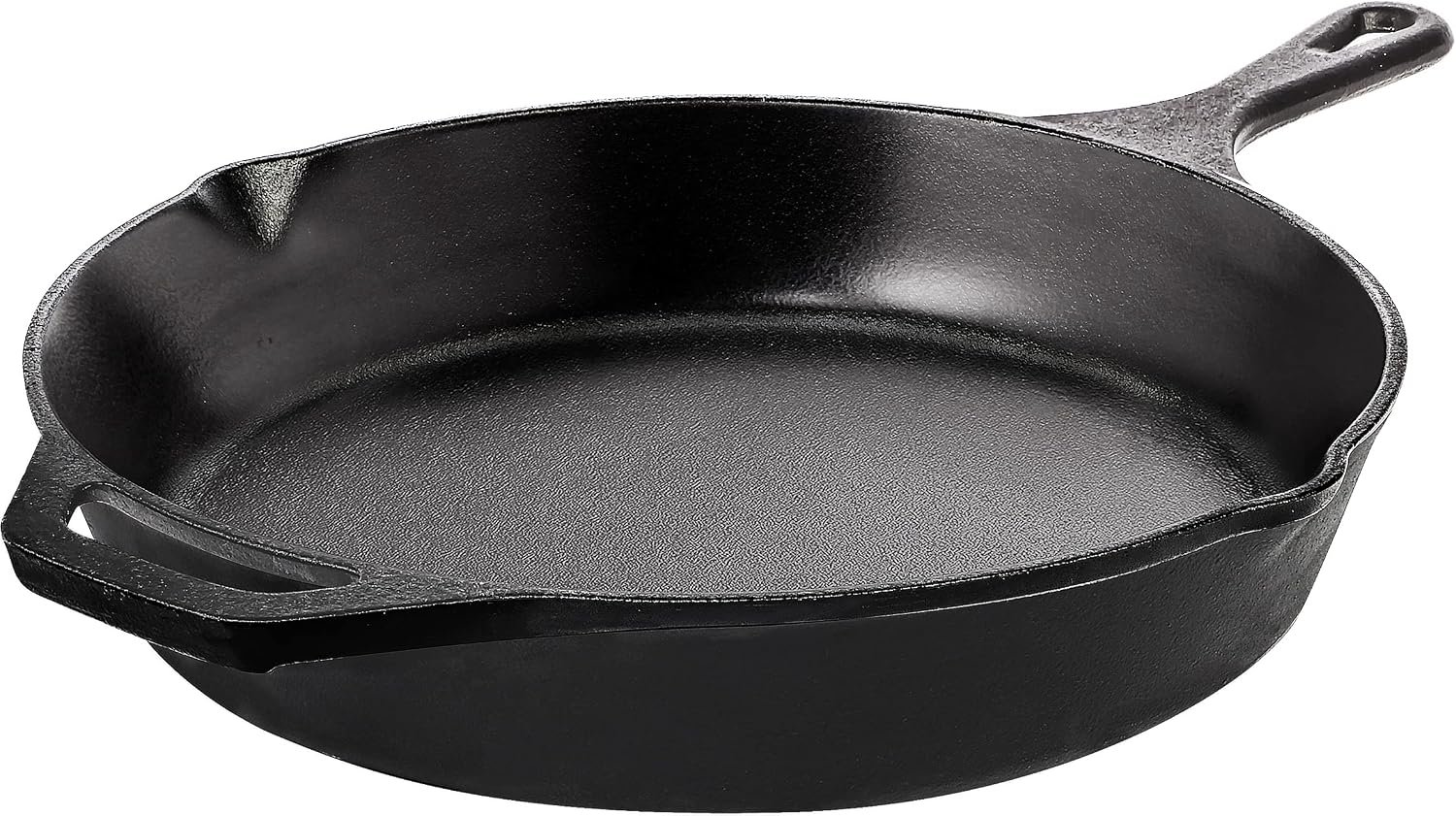 Utopia Kitchen Cast Iron Skillet 10.25 Inch Pre-Seasoned PFAS-Free Black | Chef Pan, Even Heat Distribution, Stovetop, Oven, Campfire and Grill Safe, Large Skillet, Indoor Outdoor Use