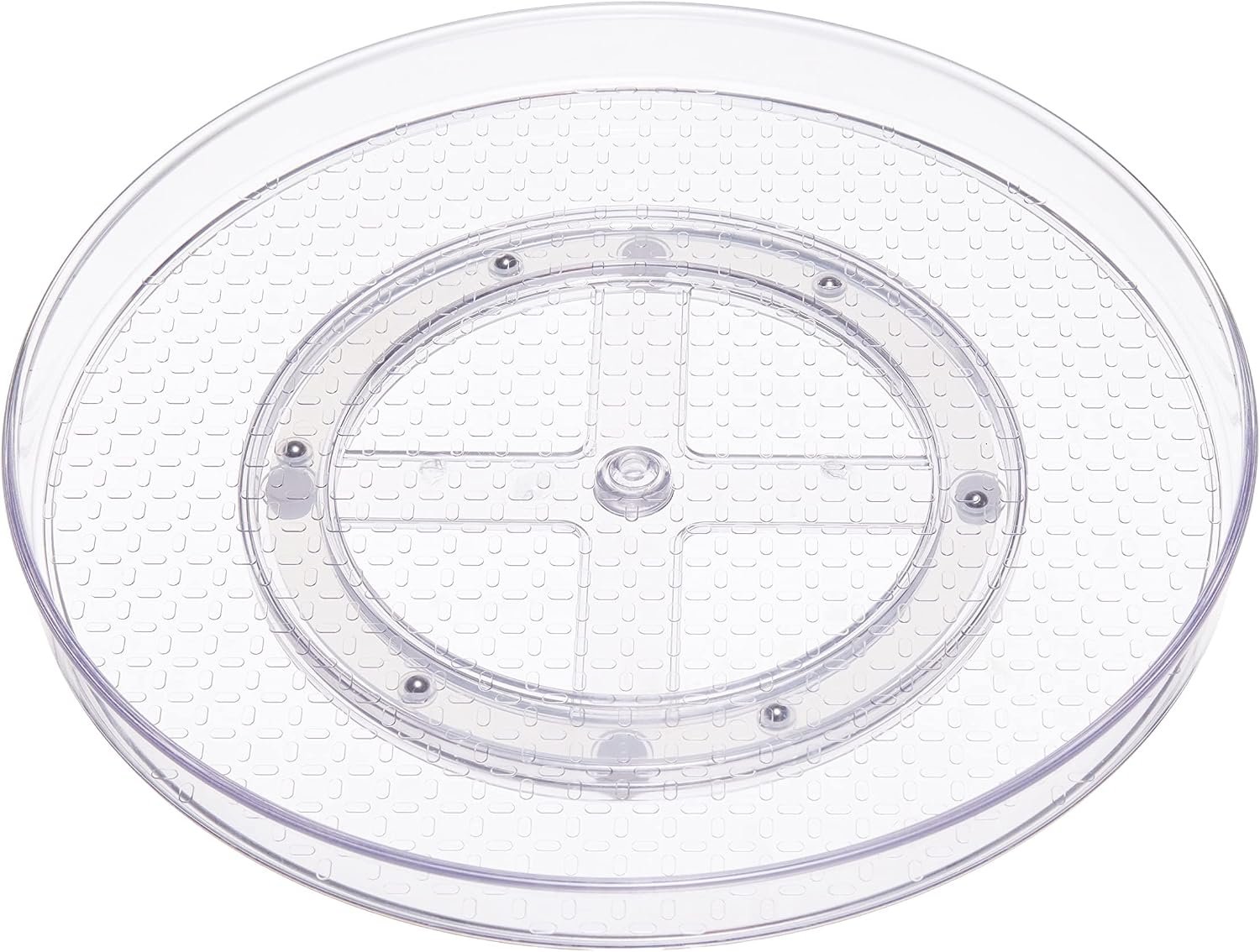 Amazon Basics Clear Lazy Susan Turntable Organizer for Organization, 12-Inch, 2-Pack