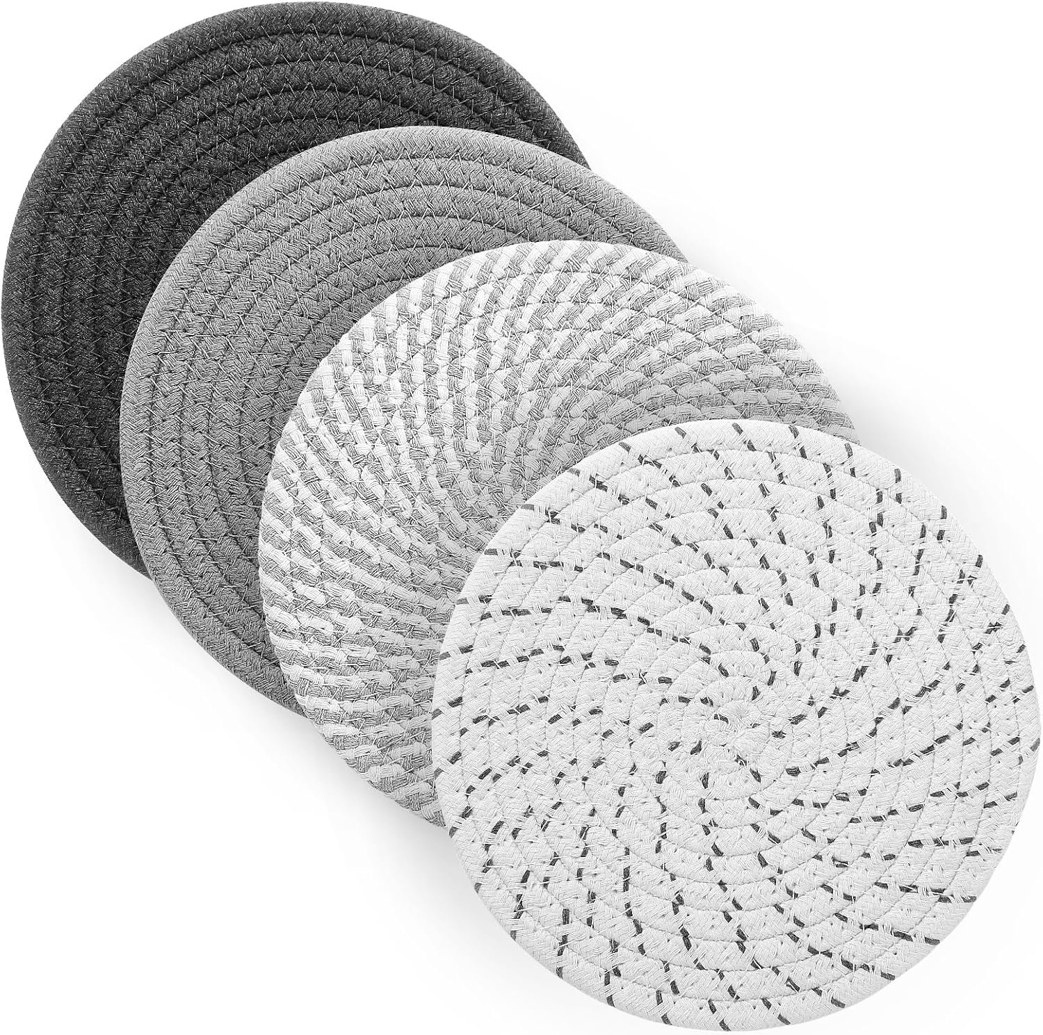 7″ Trivets for Hot Dishes, Hot pots and Pans, 4 Pcs Pot Holders for Kitchen，Heat Resistant Hot Holders are Used to Protect Your Furniture and Tables, Professional Home Essentials