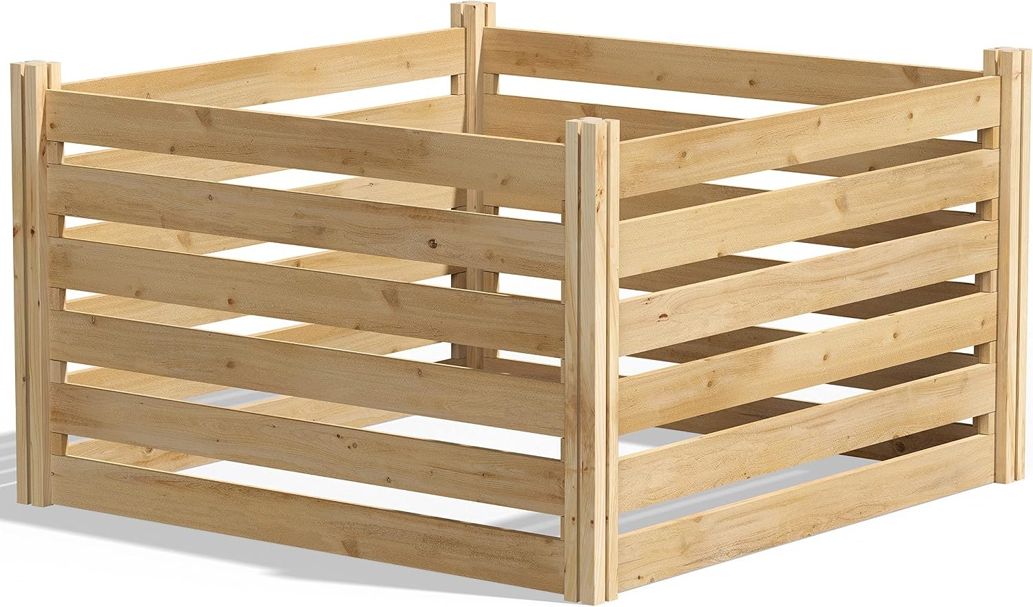 Premium Cedar Wood Composter, 36″ L x 36″ W x 31″ H (3/4″ Thick) / 173.92 gallons – Made in USA with North American Cedar