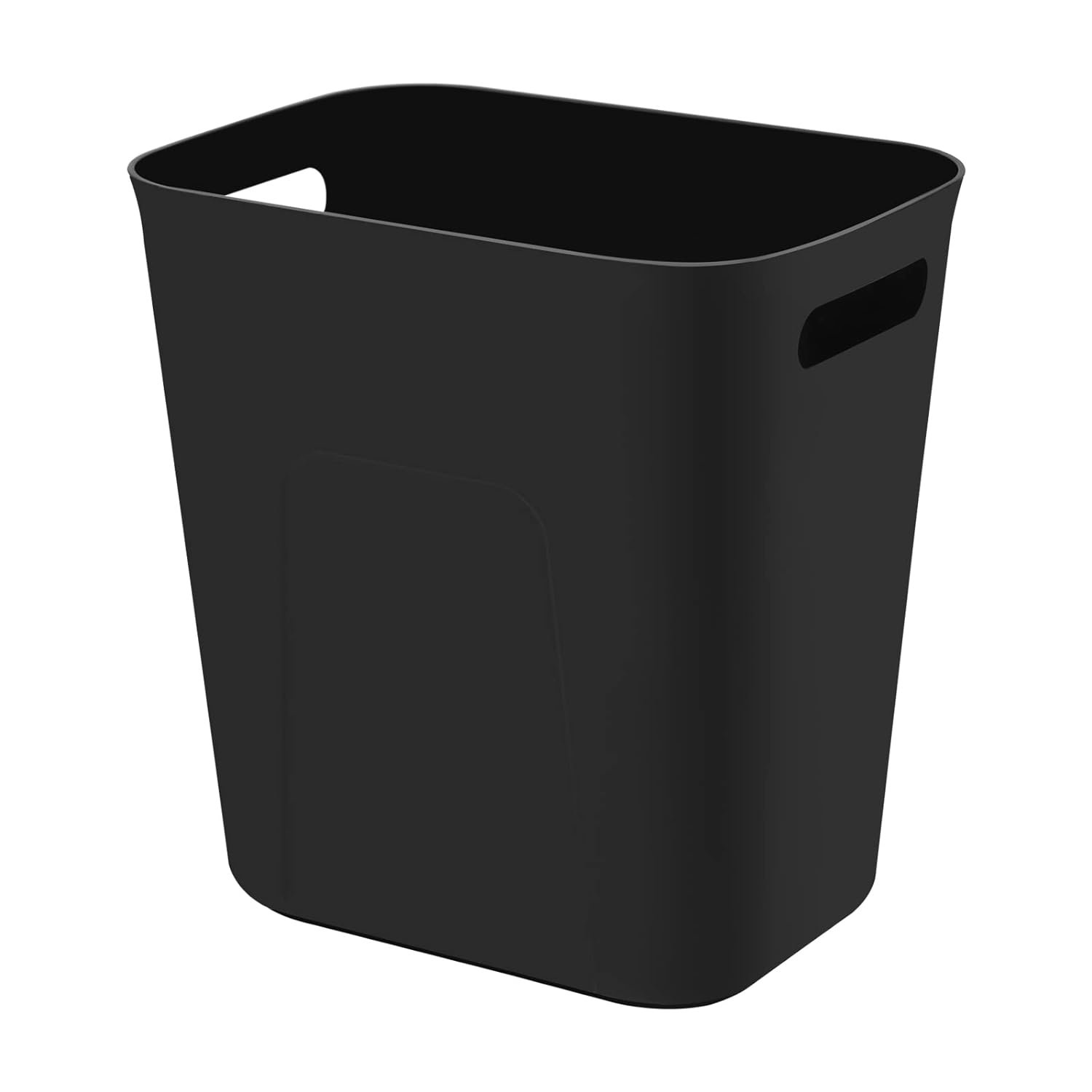 UUJOLY Plastic Small Trash Can Wastebasket, Garbage Container Basket for Bathrooms, Laundry Room, Kitchens, Offices, Kids Rooms, Dorms, 3.5 Gallon, Black | Compact Sturdy Garbage Can for Bathroom, Laundry Room, Kitchen, Office, Kids Room, Dorm, Durable, Easy to Clean