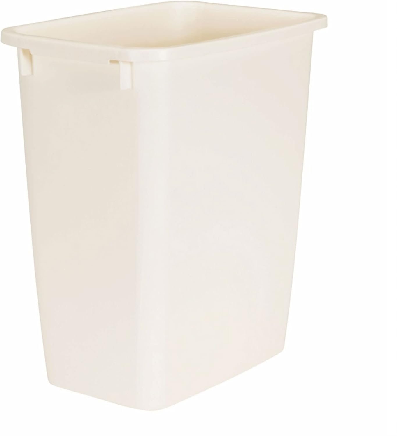 Rubbermaid 21 Quart Traditional Kitchen Bathroom and Office Rectangular Plastic Open Wastebasket Trash Can Bisque