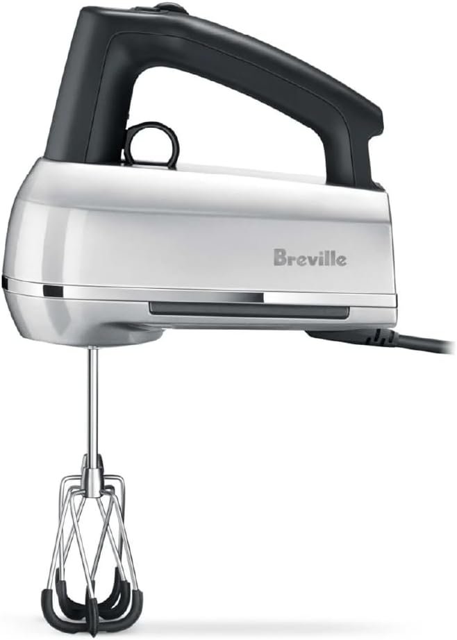 Breville BHM800SIL Handy Mixer for Baking, Silver | Mix confidently with 9 speed settings plus boost for precise control from gentle folding to high-speed whipping