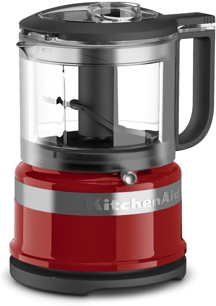 KitchenAid 3.5 Cup Food Chopper, KFC3516ER, Empire Red | Dishwasher-safe Work Bowl, Stainless Steel Multi-Purpose Blade, 2 Speeds Plus Pulse, Easy Cord Wrap
