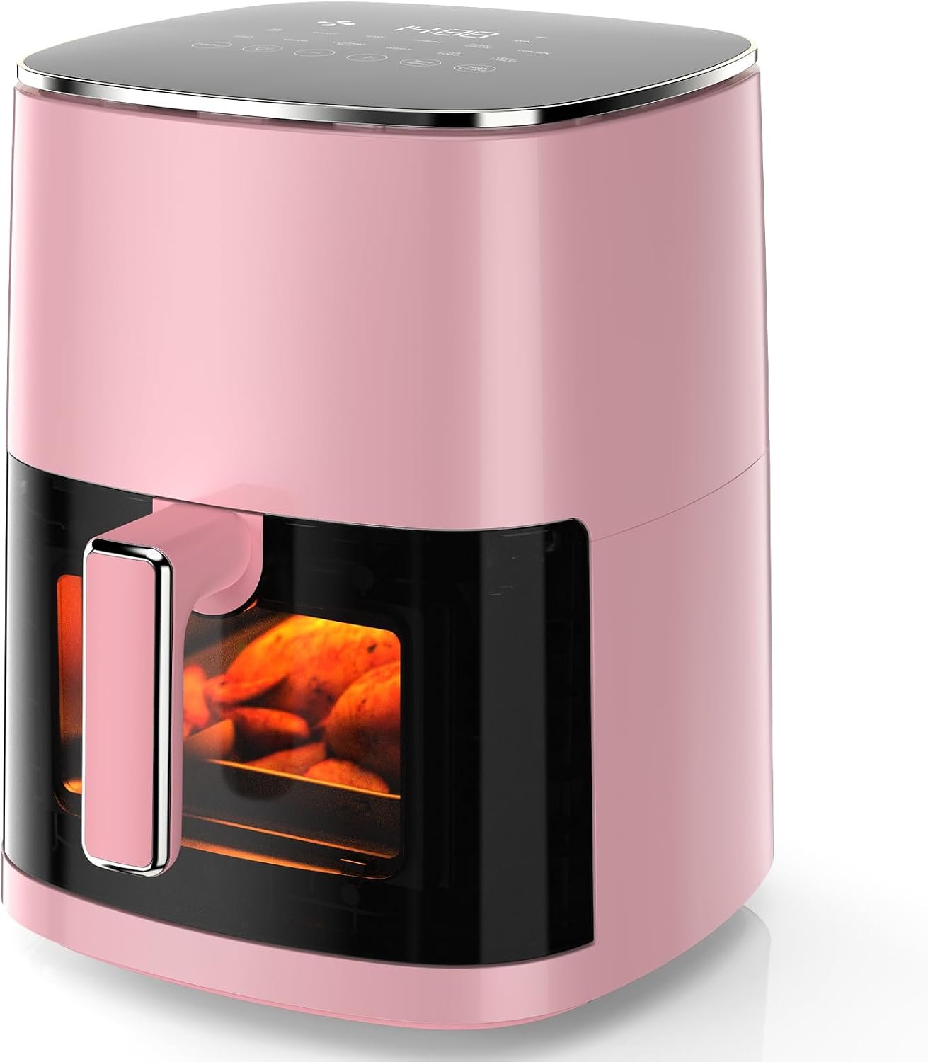 Sweetcrispy Air Fryer 6 Quarts with Window, 12-in-1 Square Airfryer Oven for Family, 400°F Rapid Air Crispy Technology, Roast Bake Dehydrate, Nonstick & Easy-Clean Basket