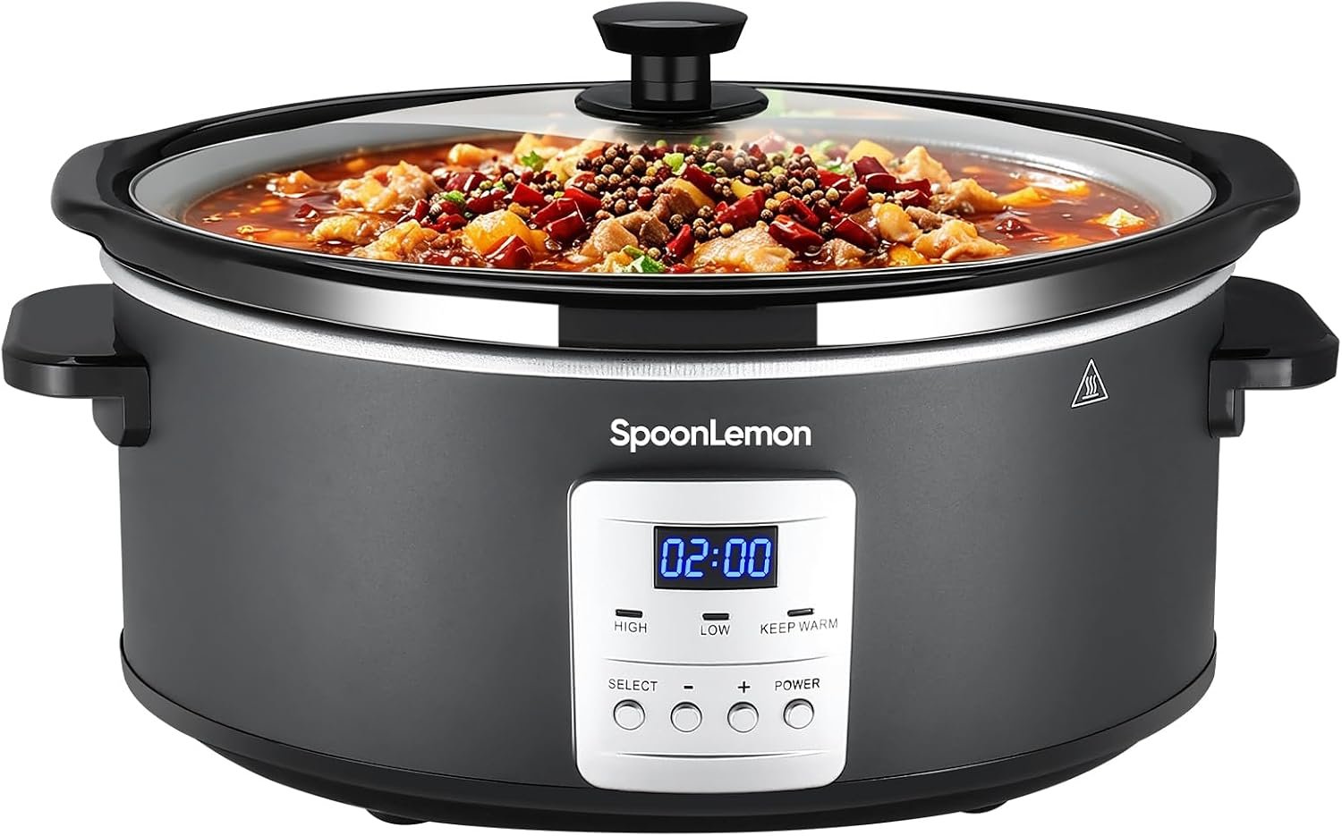 7 Quart Programmable Slow Cooker, Auto Keep Warm, High Low Warm Settings, Removable Dishwasher-Safe Nonstick Pot for Easy Cleanup