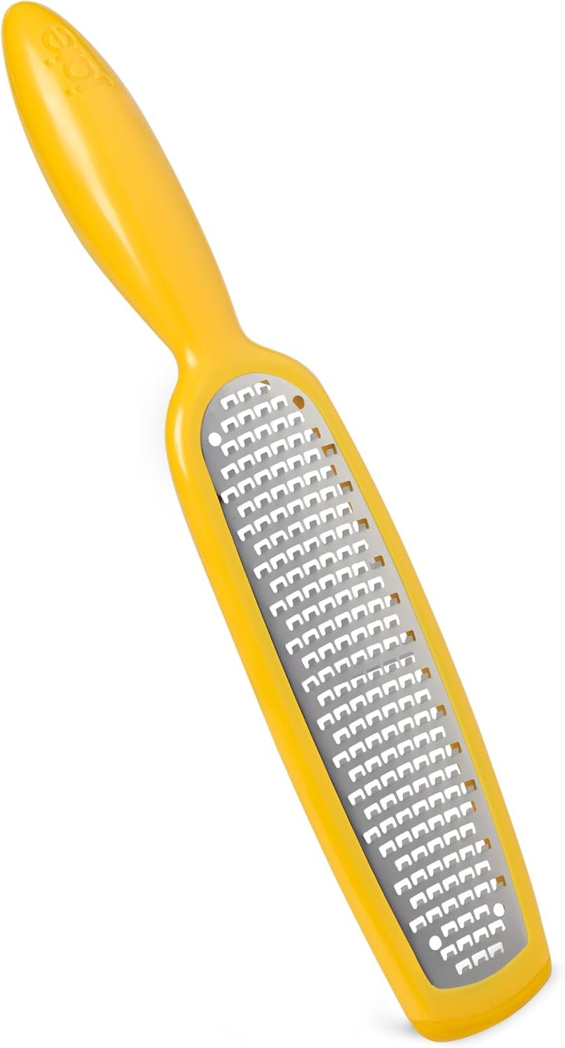Joie Grate Zester, Handheld Grater Ideal for Citrus, Hard Cheese, Chocolate, Cinnamon, and Nutmeg, Stainless Steel, Multiuse Kitchen Tool, BPA-Free, Colors May Vary