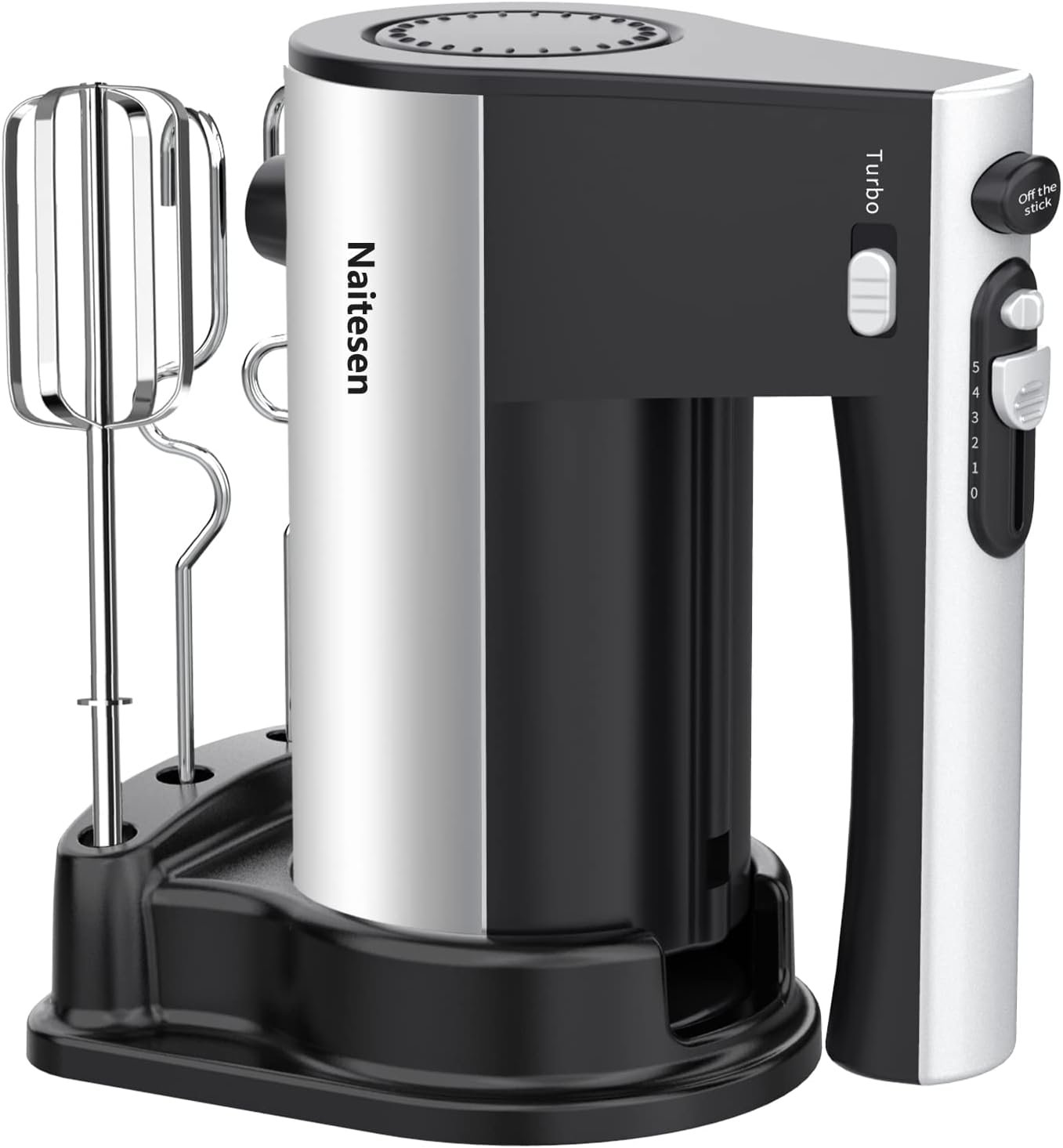600W Powerful Hand Mixer Electric 10 Speed Powerful with Turbo | Kitchen Handheld Mixer for Baking Cake Lightweight & Personal with Egg Baking Beaters Dough Hooks, Whipping Mixing Cookies