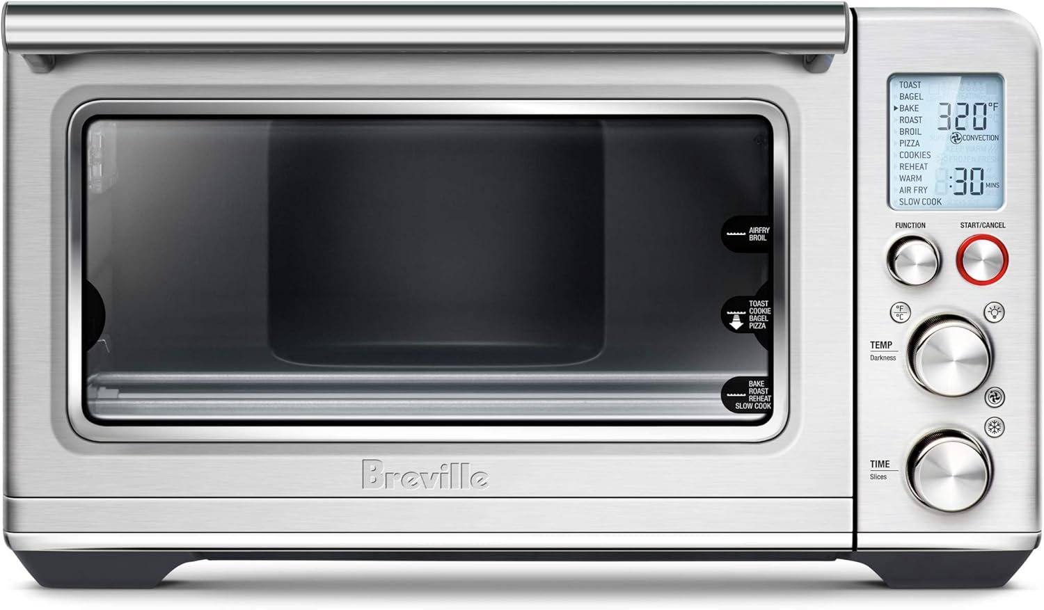 Breville BOV860BSS Smart Oven Air Fryer, Brushed Stainless Steel | Bake, toast, broil and more with countertop oven’s 11 cooking functions | Convection setting reduces cook time by up to 30%