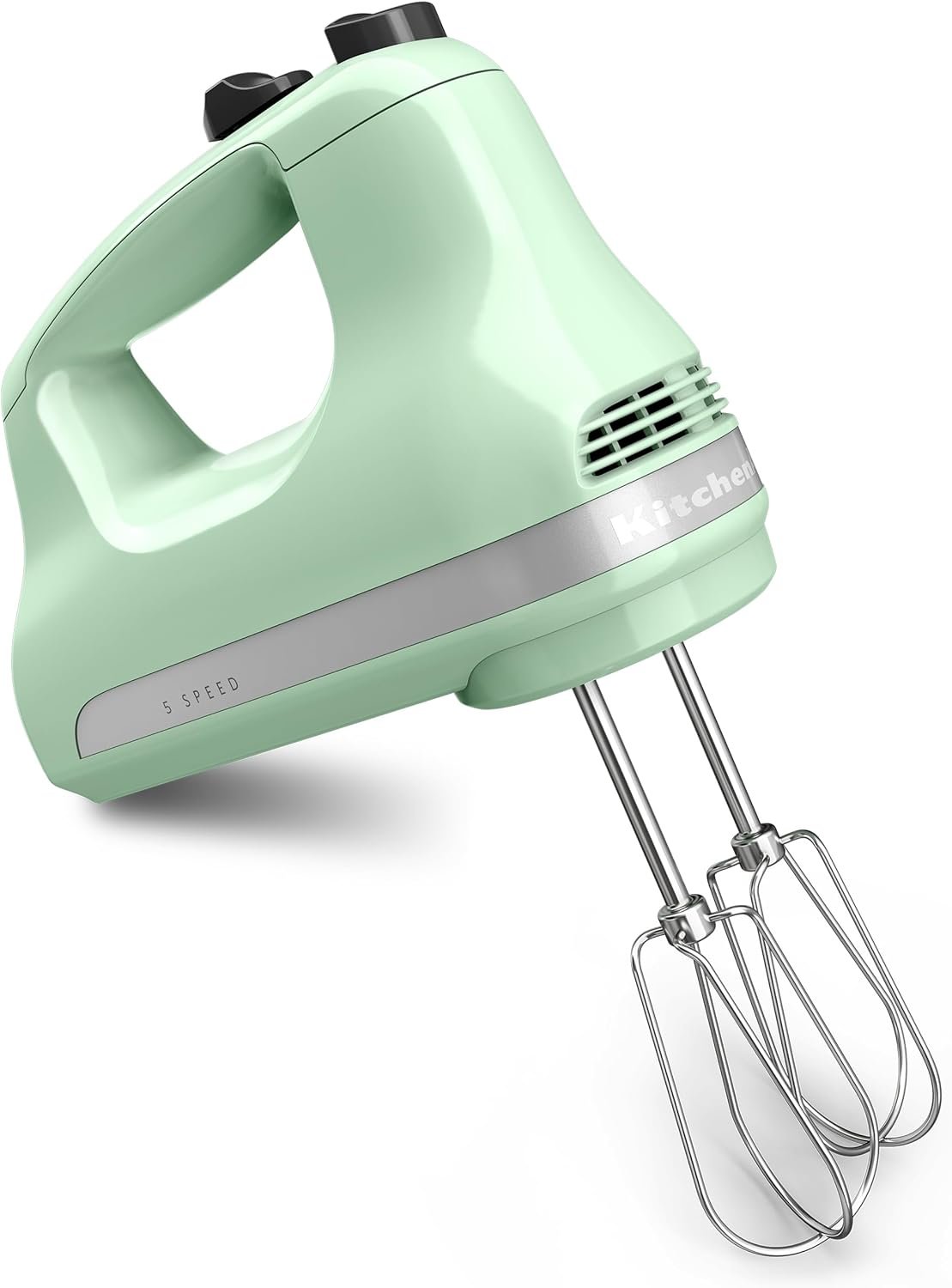 KitchenAid 5 Ultra Power Speed Hand Mixer, KHM512, Pistachio | 5 Speeds, Lockable swivel cord, Turbo Beaters, Easy release button, Dishwasher-safe beaters