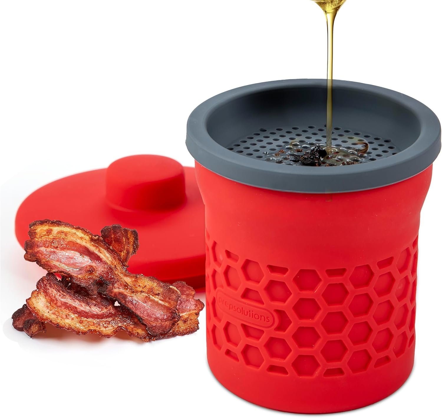 Silicone Grease Strainer And Keeper, 2 Cup Capacity