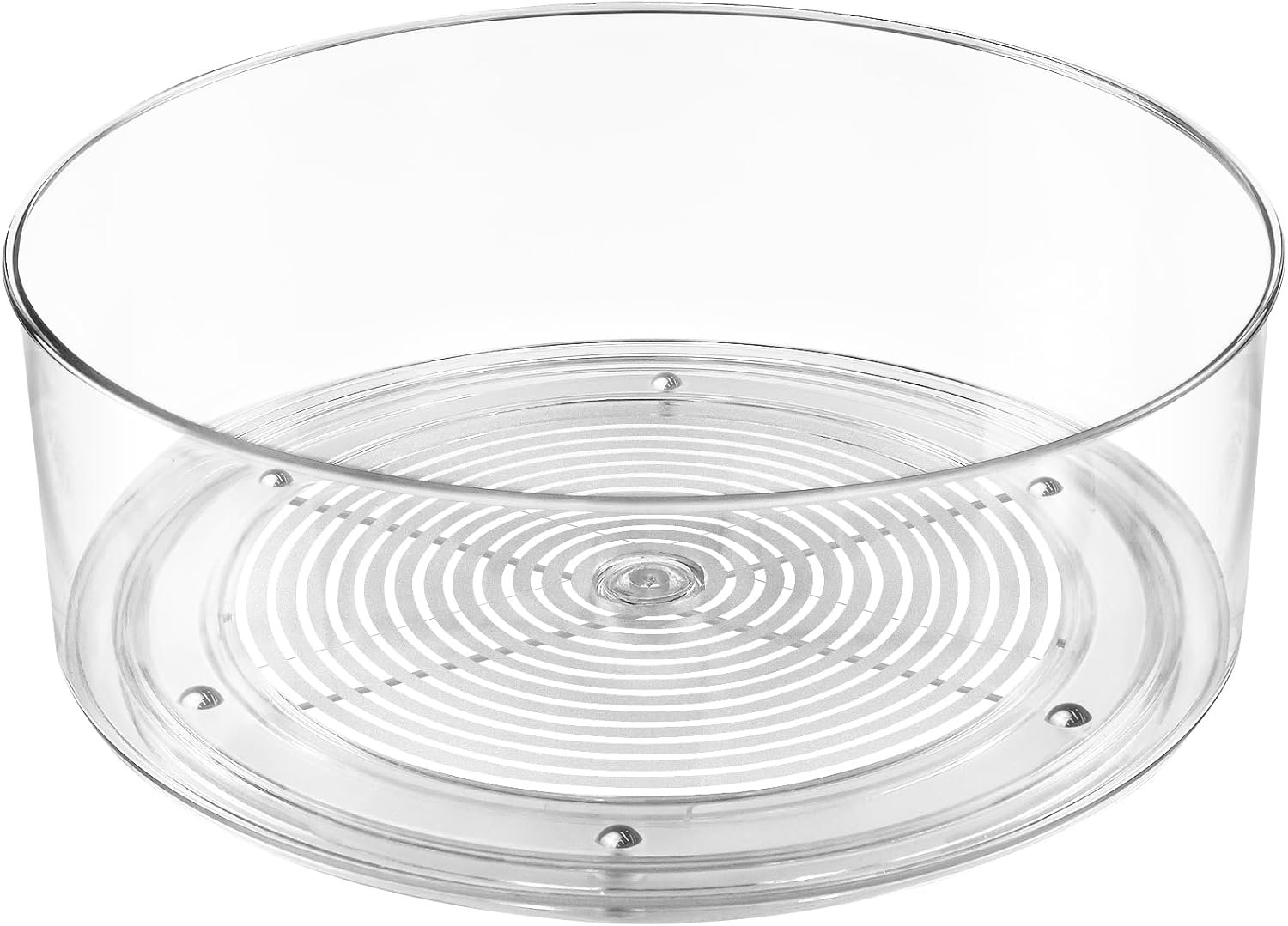 Refrigerator Lazy Susan, Round Clear Turntable Organizer, Lazy Susan | Lazy Susan Organizer, Plastic 360 Degree Rotating Lazy Susan for Fridge, Food Storage Container for Kitchen,1pcs