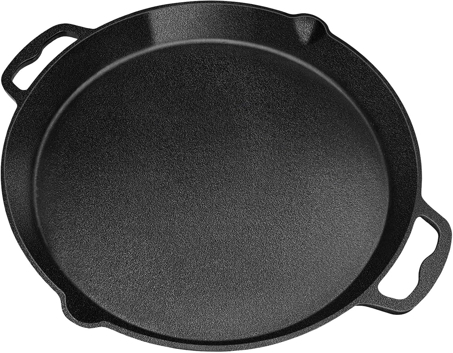 BUCABUCA Pre-Seasoned Large Cast iron Skillet 17 Inch,Frying Pan,Chef’s Pan,Large Skillet,Cast Iron Camping Pan,Use for Grill, Stovetop, Induction, Oven Safe,Easy wash