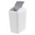 4.5 Gallon Swing Top Trash Can, Plastic Garbage Can with Lid (Gray) | Plastic Material, Swing Lid Design, Plastic Waste Bin, Ideal for Bathroom, Bedroom, Office and Dorm
