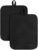 KITCHENAID Ribbed Soft Silicone Pot Holder 2-Pack Set, Matte Black, 7″x9″