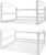 Nxconsu Under Shelf Basket 2 Pack, Cabinet Storage Organizer, 16.1″ White | Solid Metal Bottom Holds Up to 30 lb with No Drilling for Kitchen Cupboard Pantry Bookshelf Closet Laundry and Bath