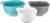 KitchenAid Universal Nesting Plastic Mixing Bowls, Set Of 3, 2.5 quart, 3.5 quart, 4.5 quart, Non Slip Base with Easy Pour Spout to Reduce Mess, Dishwasher Safe, Aqua Sky, White, Gray