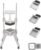 ROVSUN Commercial Vegetable Chopper French Fry Cutter with 4 Sizes Blades, Potato Dicer Slicer Fruit Chopper Stainless Steel for Restaurant, Home & Kitchen, 1/2″, 3/8″, 1/4″ & 8-Wedge Blades