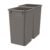 Rev-A-Shelf 27 qt Polymer Replacement Waste Container for Rev-A-Shelf Pullouts, Kitchen Cabinet Trash Can Recycle Bin, RV-1024-13-2, Orion Gray (2-Pack)