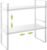 Across-Star Expandable Cabinet Shelf Organizer Rack, Stackable Kitchen Counter Storage Shelves Stand, Adjustable Height Pantry Shelf Spice Rack (White, 2 Pack)