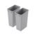Dowell 2 Pack 50Qt Wastebasket Trash Container, 9/13Gal, Plastic, Stackable, for Kitchen/Bathroom/Office, Fits Under Sink/Desk – Grey (2, 50 QT)