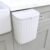 Glad Roomate Under Counter Waste Bin | Space Saving Small Trash Can for Kitchen Cabinet, Bathroom or Office | Dual Lid for Ease of Opening, 9 Liter, White
